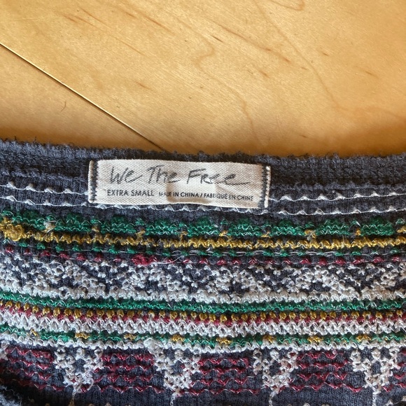 Free People Fair Isle Embroidered Henley - Picture 6 of 7